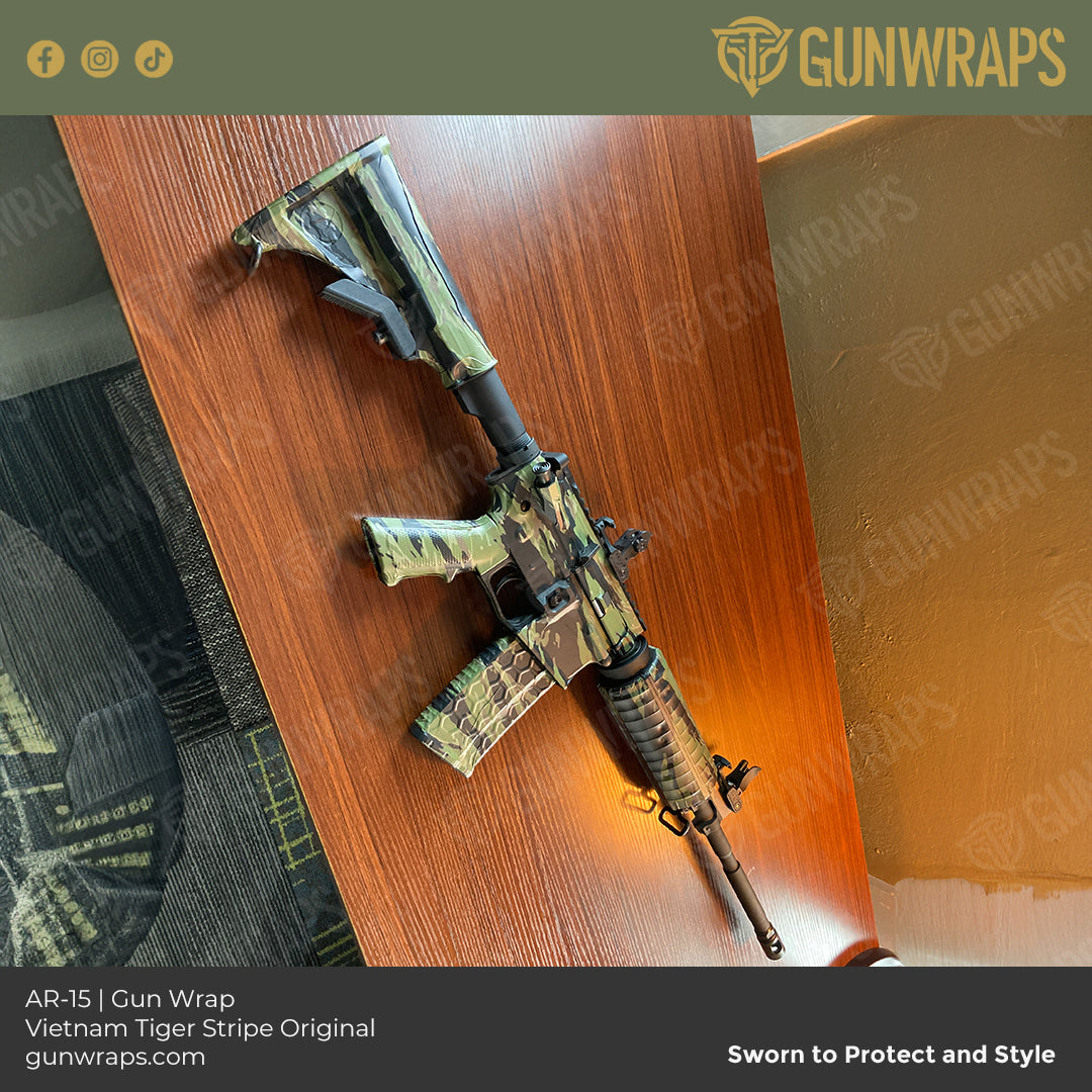 AR 15 Vietnam Tiger Stripe Original Gun Skin