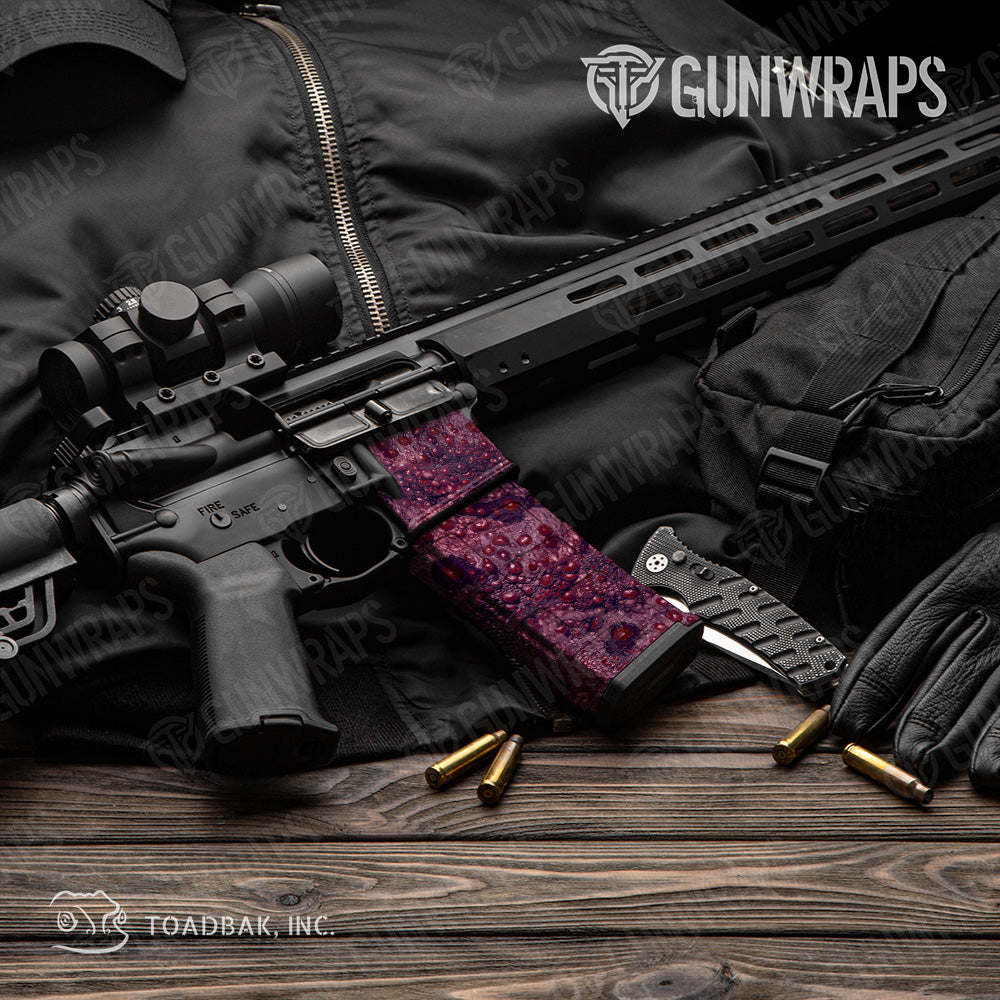 AR 15 Mag & Mag Well Toadaflage Berry Crush Camo Gun Skin Vinyl Wrap