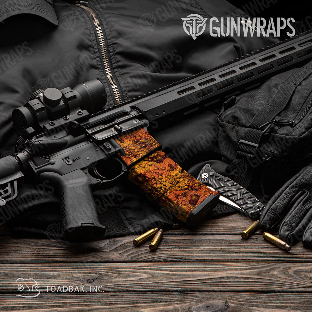 AR 15 Mag & Mag Well Toadaflage Goldfish Camo Gun Skin Vinyl Wrap