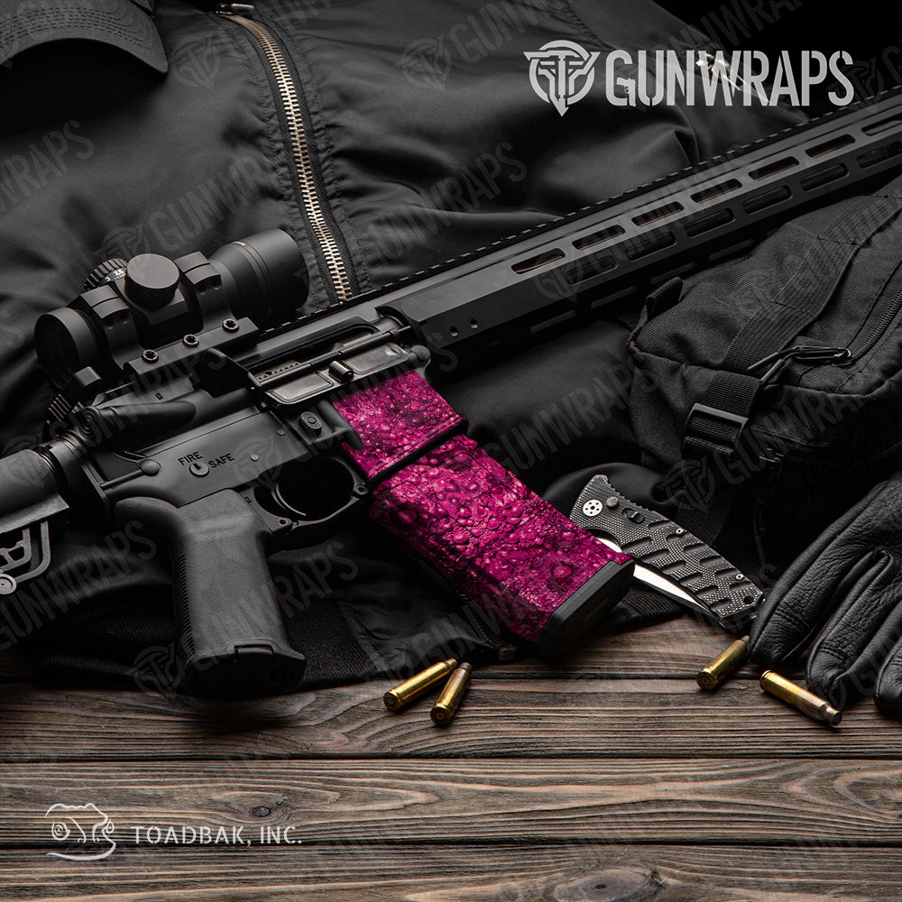 AR 15 Mag & Mag Well Toadaflage Magenta Camo Gun Skin Vinyl Wrap