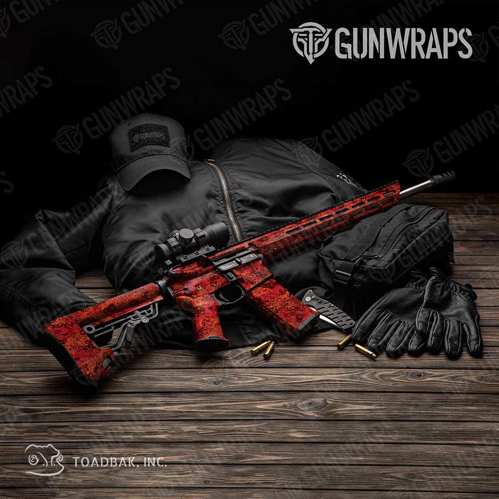 AR 15 Toadaflage Magma Camo Gun Skin Vinyl Wrap