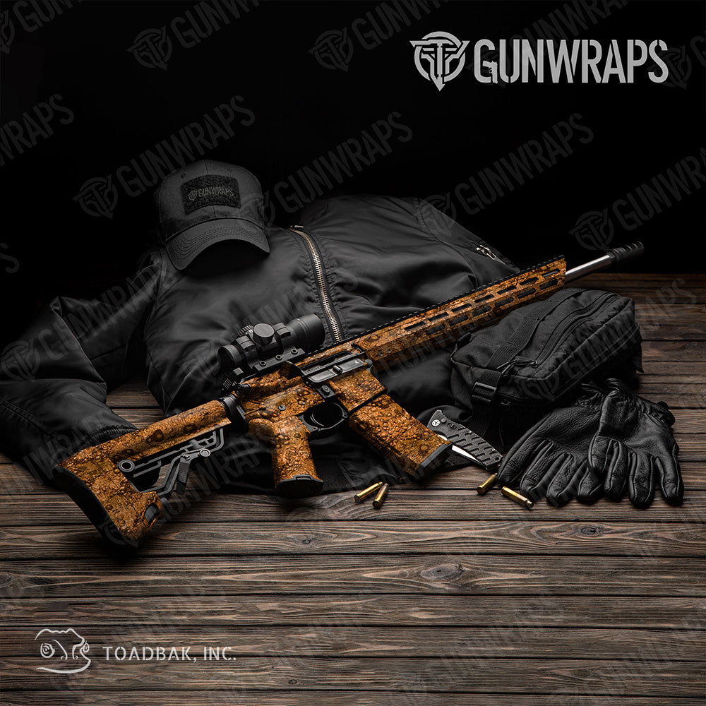 AR 15 Toadaflage Orange Camo Gun Skin Vinyl Wrap