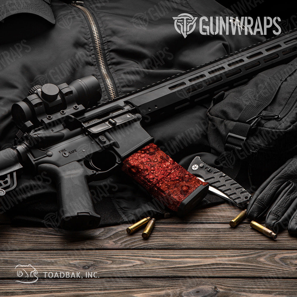 AR 15 Mag Toadaflage Red Camo Gun Skin Vinyl Wrap