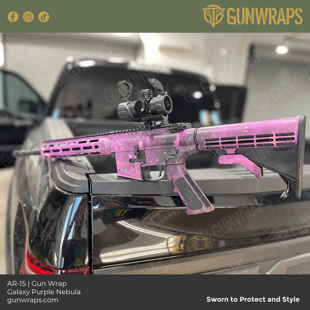 ar 15 purple nebula gun wrap