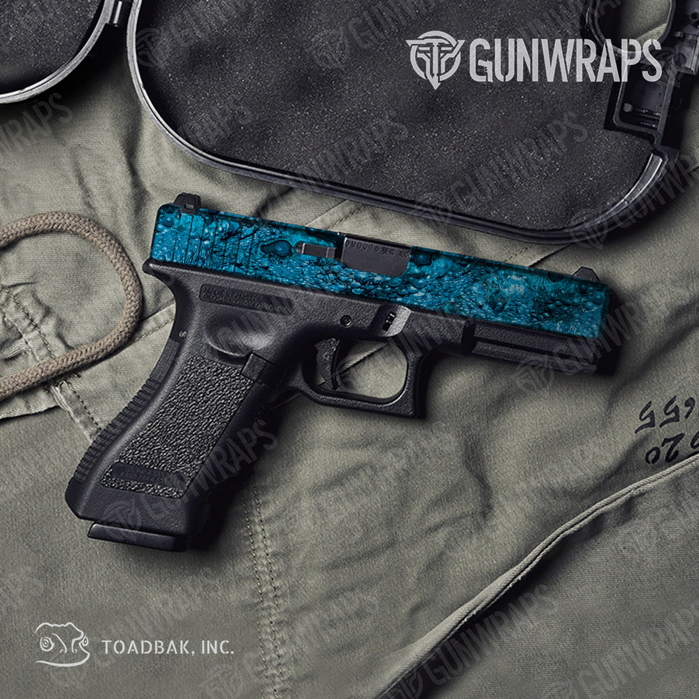 Pistol Slide Toadaflage Blue Camo Gun Skin Vinyl Wrap