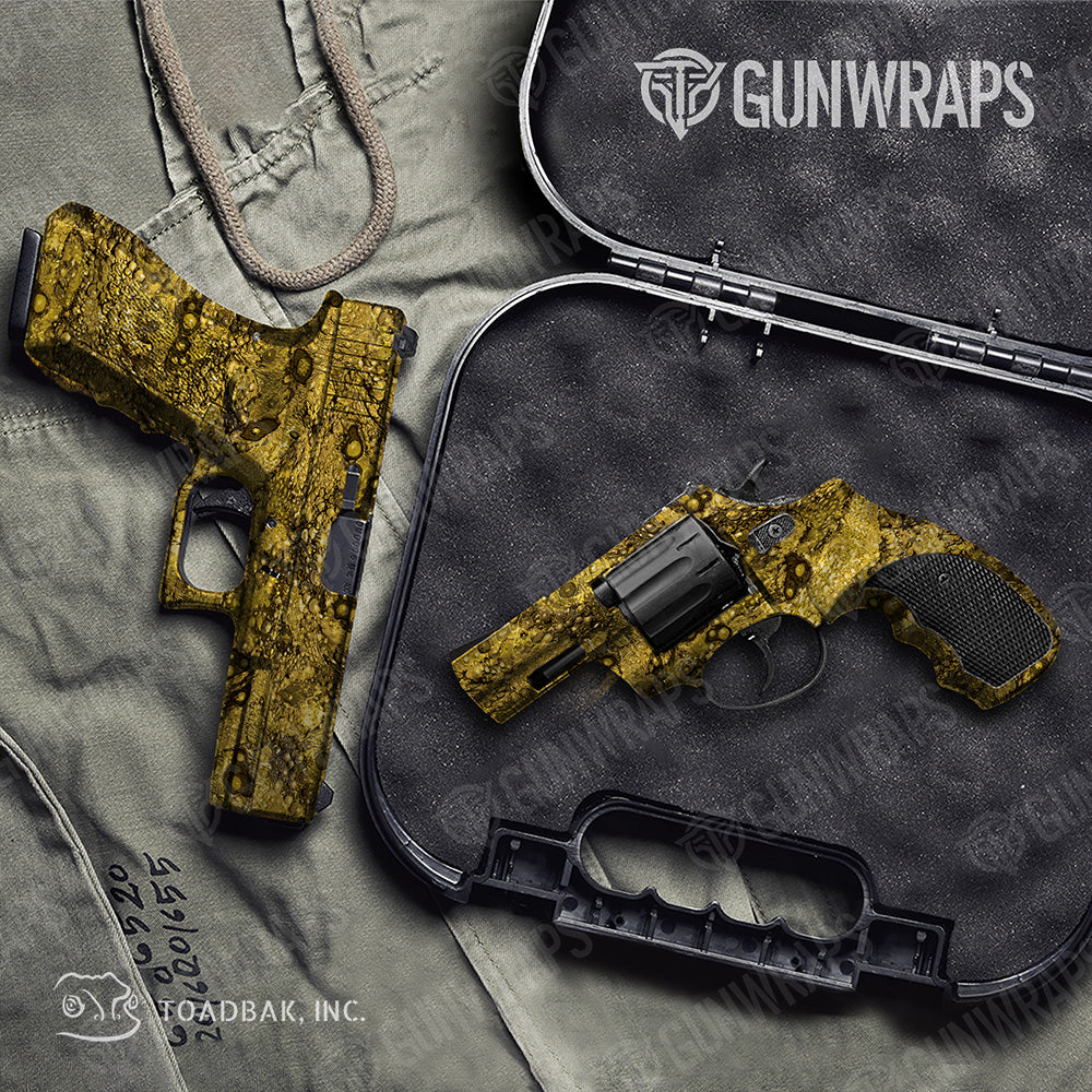 Pistol & Revolver Toadaflage Yellow Camo Gun Skin Vinyl Wrap