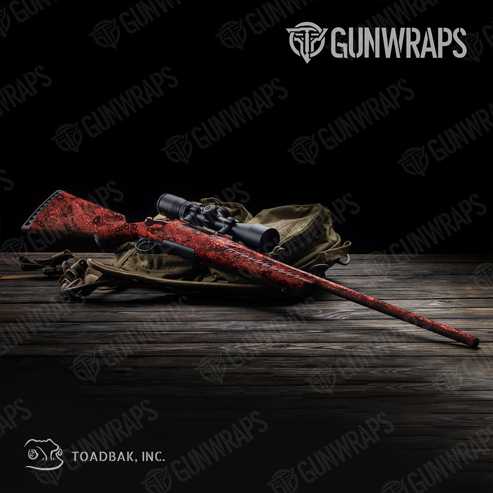 Rifle Toadaflage Red Camo Gun Skin Vinyl Wrap