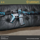 AR-15 Skull Cyan Wrap
