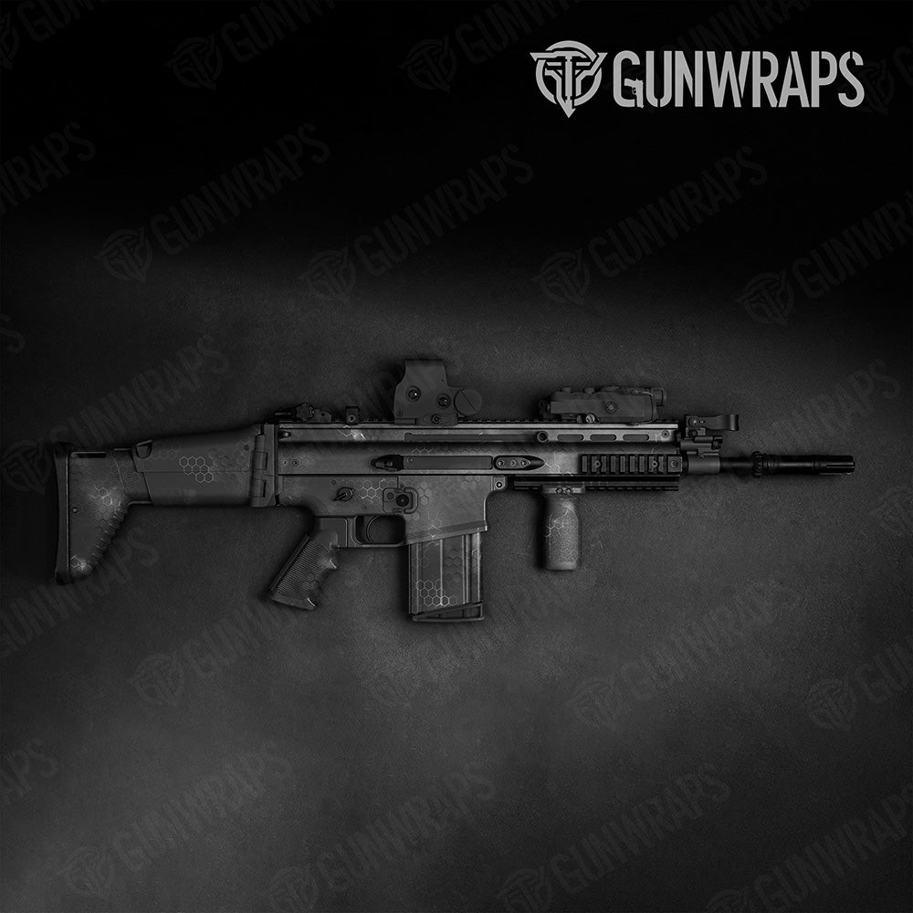 Tactical Hex Electric Black Gun Skin Vinyl Wrap