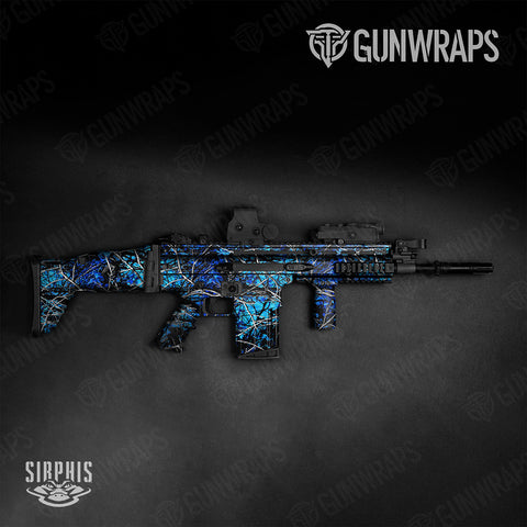 Blue Tactical Gun Skin Vinyl Wraps