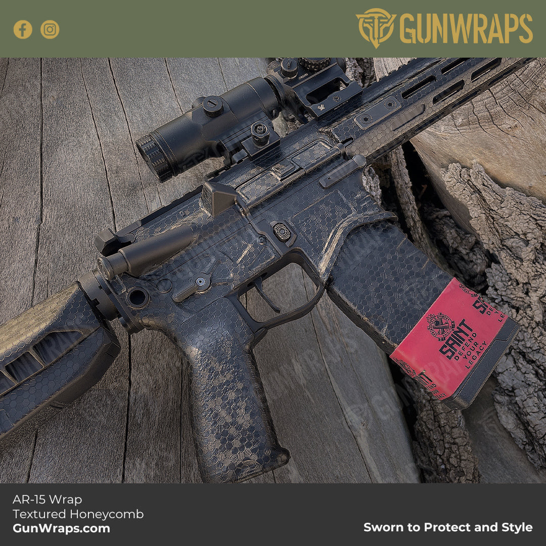 textured honeycomb ar15 wrap