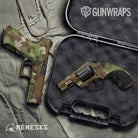 Pistol & Revolver Large Nemesis Woodlands Wolf Gun Skin Vinyl Wrap