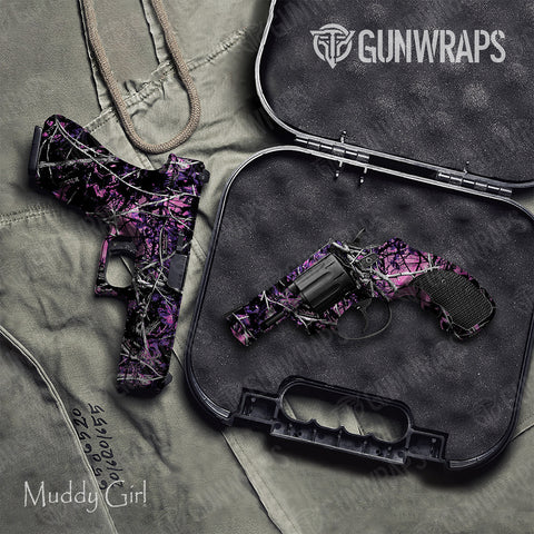 Muddy Girl Camo Pistol & Revolver Gun Skin Vinyl Wraps