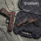 Old School Duck Militant Red Gun Skin Vinyl Wrap