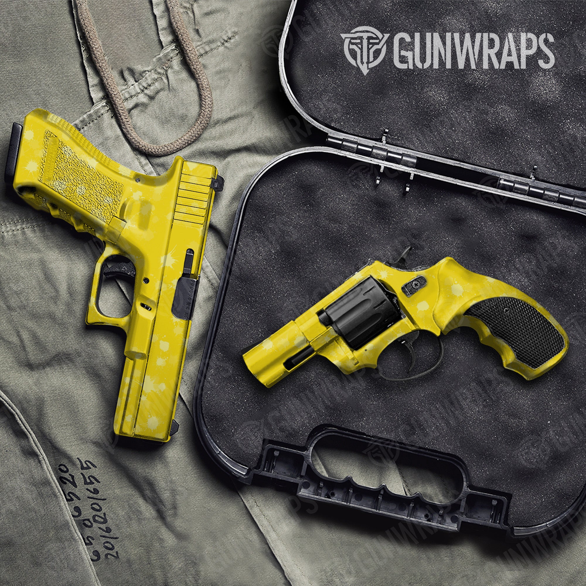 Pistol & Revolver Paintball Elite Yellow Gun Skin Vinyl Wrap