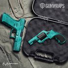 Handgun Realtree Fishing Tiffany Blue Camo Gun Skin Vinyl Wrap
