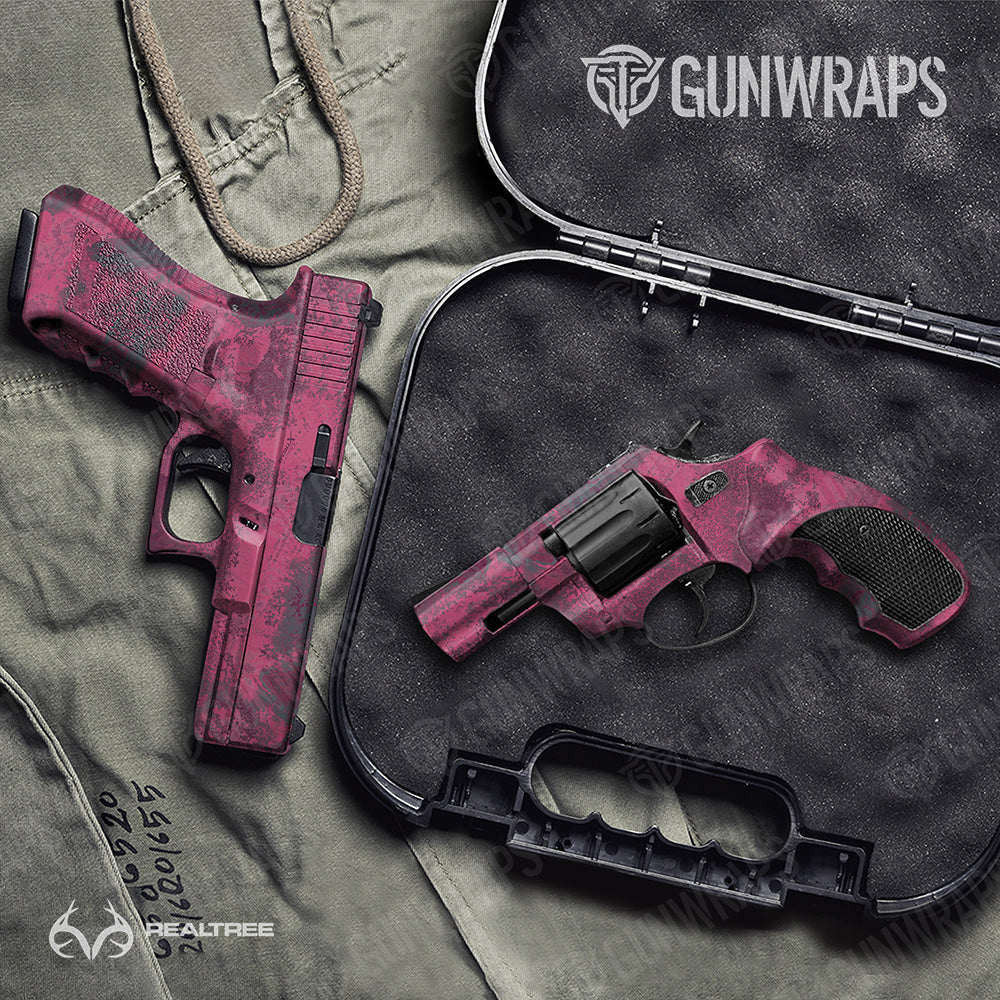 Pistol & Revolver Realtree XTREME Dark Magenta Camo Gun Skin Vinyl Wrap