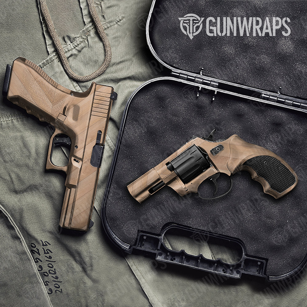 Woodgrain Budapest Gun Skin Vinyl Wrap
