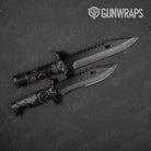 Hex DNA Green Knife Gear Skin Vinyl Wrap