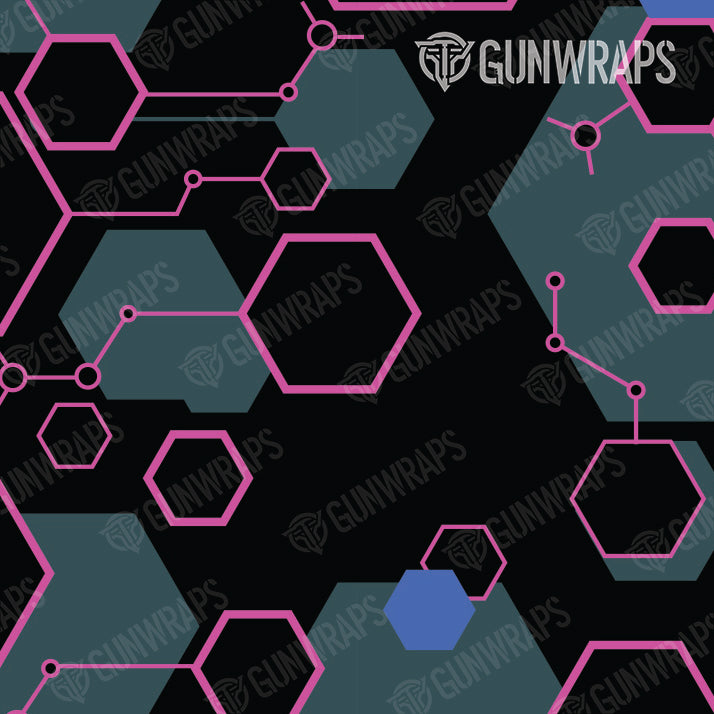 Pistol & Revolver Hex DNA Magenta Frost Gun Skin Pattern