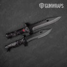 Hex DNA Red Knife Gear Skin Vinyl Wrap