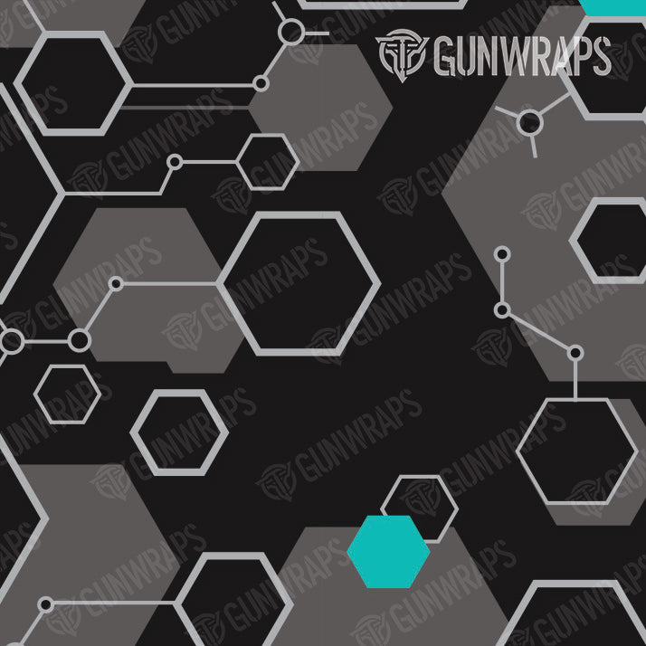 Binocular Hex DNA Tiffany Blue Gear Skin Pattern