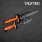 Knife Hex Electric Orange Pattern