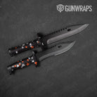 Knife Paintball Orange Tiger Gear Skin Vinyl Wrap