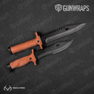 Knife Realtree Fishing Orange Camo Gear Skin Vinyl Wrap