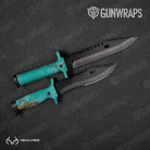 Knife Realtree XTRA Colors Tiffany Blue Camo Gear Skin Vinyl Wrap