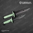 Knife Realtree WAV3 Lime Green Camo Gun Skin Vinyl Wrap