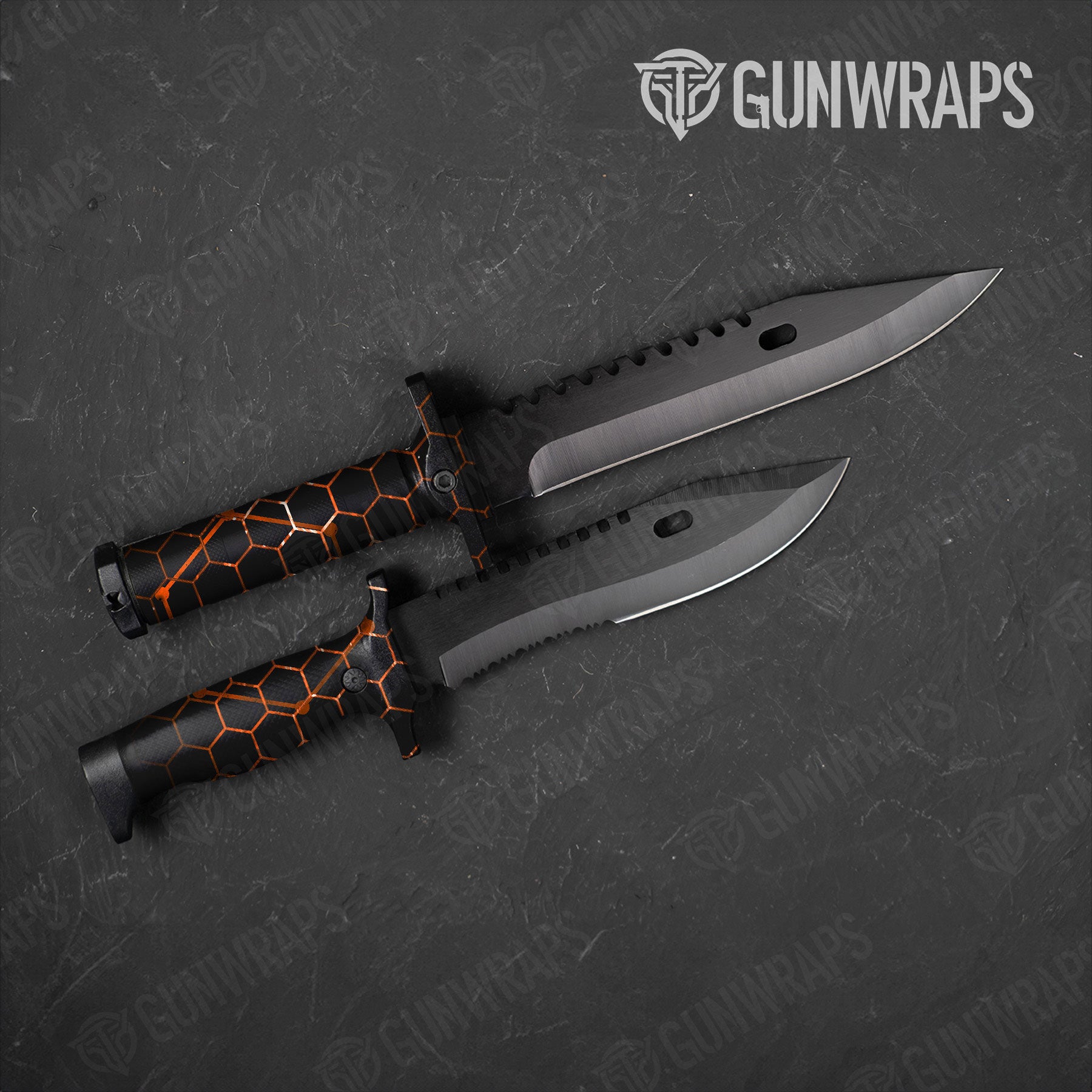 Vivid Hex Orange Gun Skin Vinyl Wrap