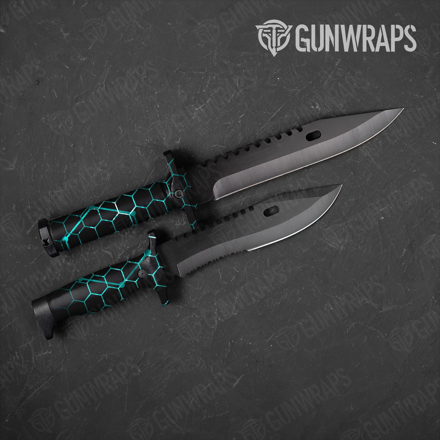 Vivid Hex Tiffany Blue Gun Skin Vinyl Wrap