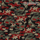 AR 15 Mag & Mag Well Classic Militant Red Camo Gun Skin Pattern