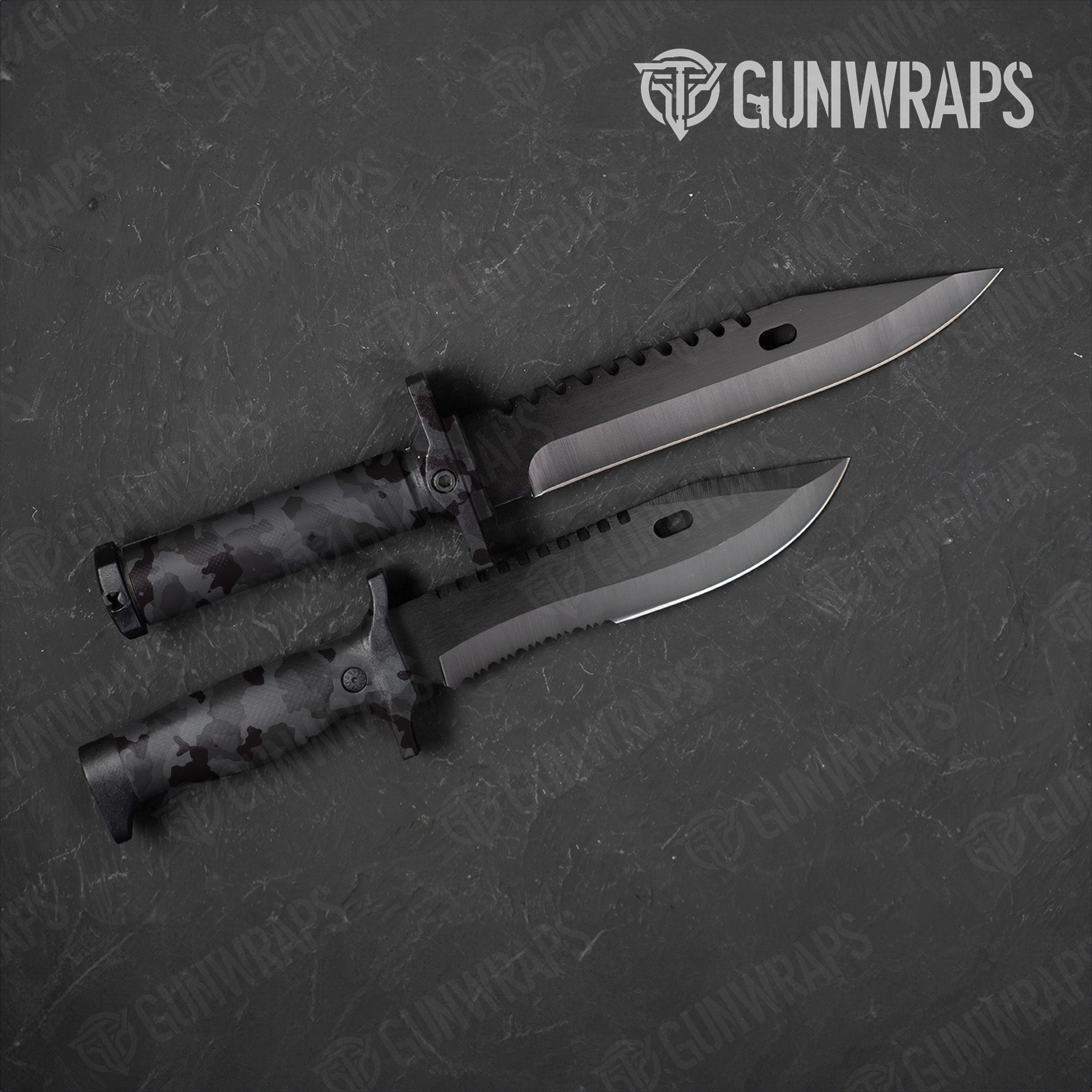 Cumulus Elite Black Camo Knife Gear Skin Vinyl Wrap