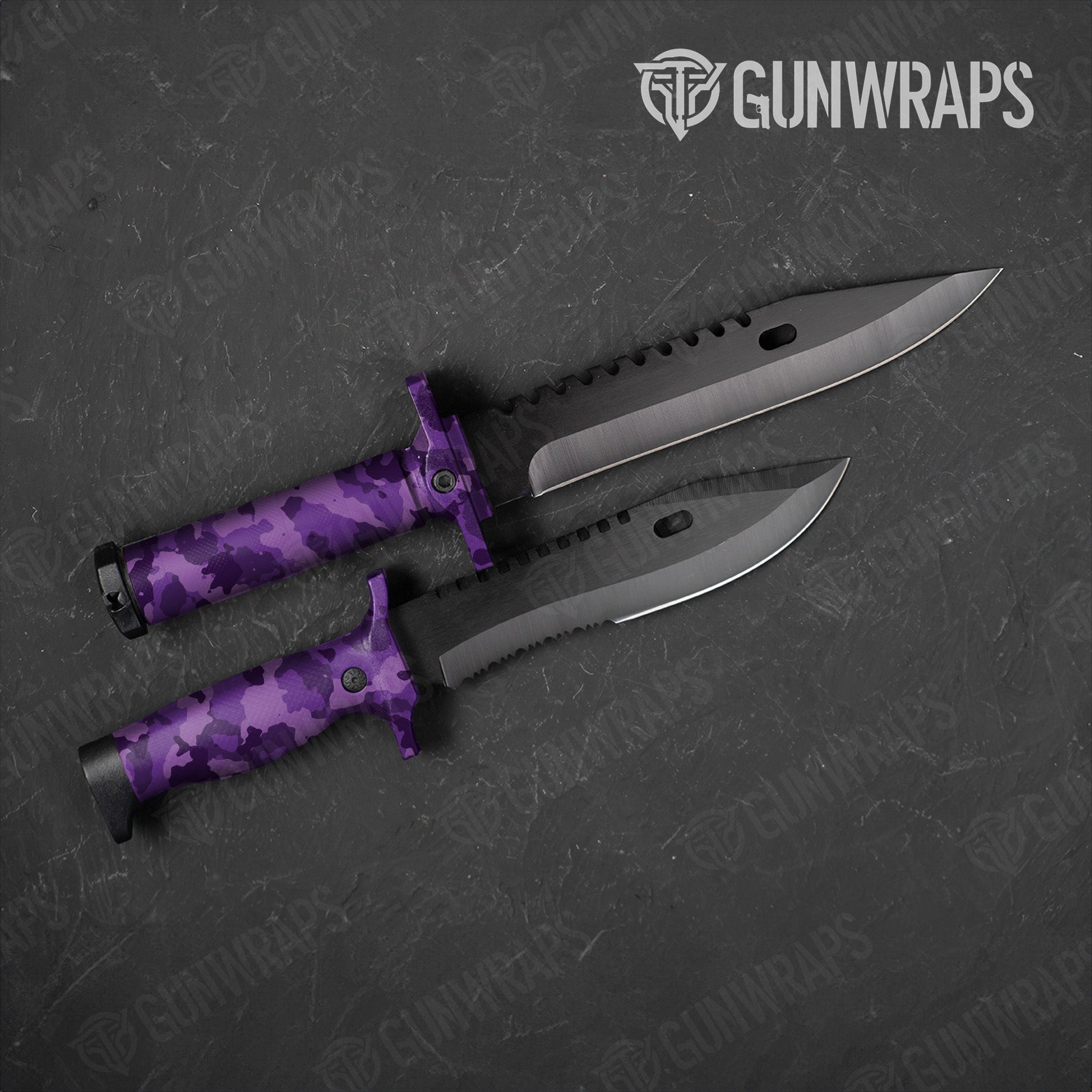 Cumulus Elite Purple Camo Knife Gear Skin Vinyl Wrap