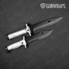 Cumulus Elite White Camo Knife Gear Skin Vinyl Wrap