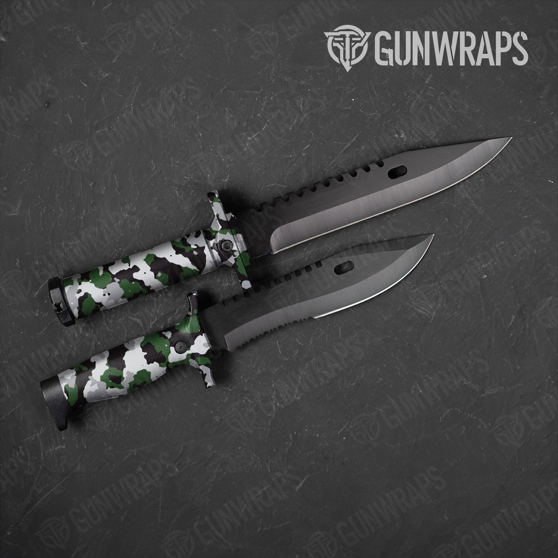 Cumulus Green Tiger Camo Knife Gear Skin Vinyl Wrap