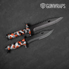Cumulus Orange Tiger Camo Knife Gear Skin Vinyl Wrap