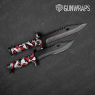 Cumulus Red Tiger Camo Knife Gear Skin Vinyl Wrap