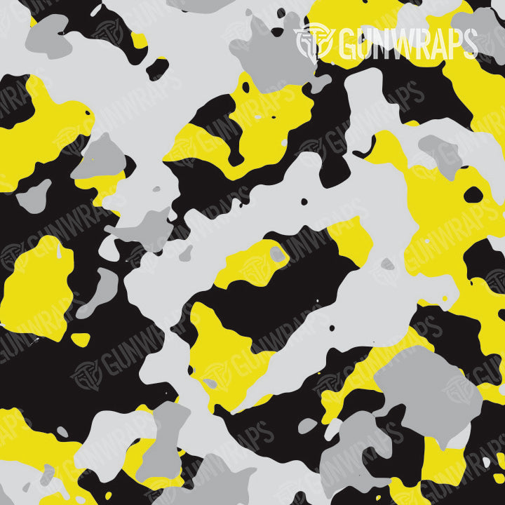 Pistol Slide Cumulus Yellow Tiger Camo Gun Skin Pattern