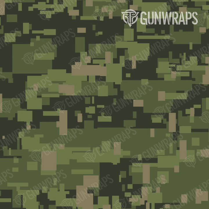 AR 15 Digital Army Green Camo Gun Skin Pattern