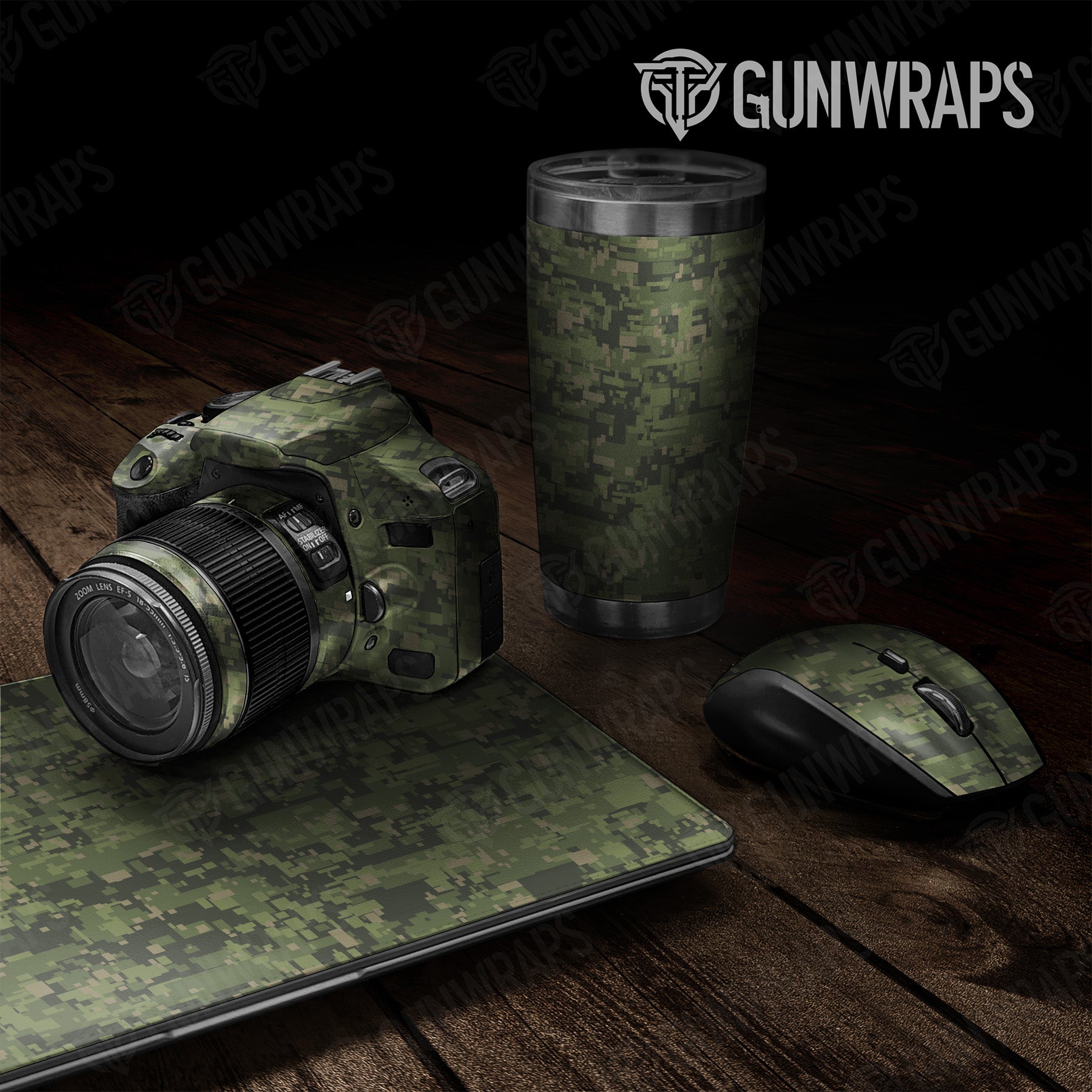 Digital Army Green Camo Universal Sheet 