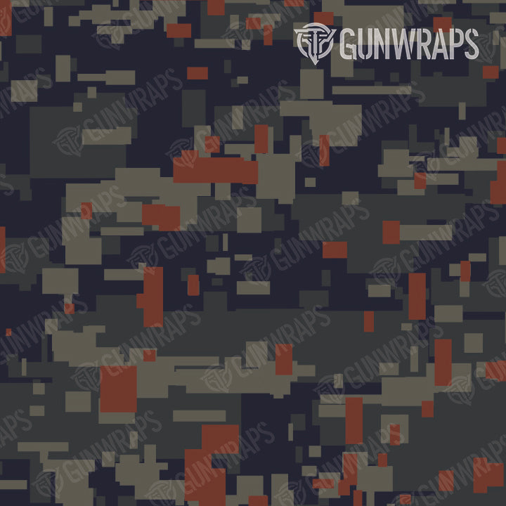 AK 47 Mag Digital Blue Copper Camo Gun Skin Pattern