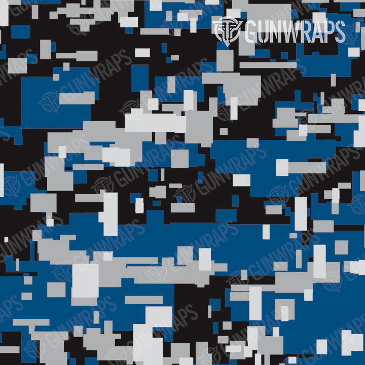 AR 15 Mag Well Digital Blue Tiger Camo Gun Skin Pattern