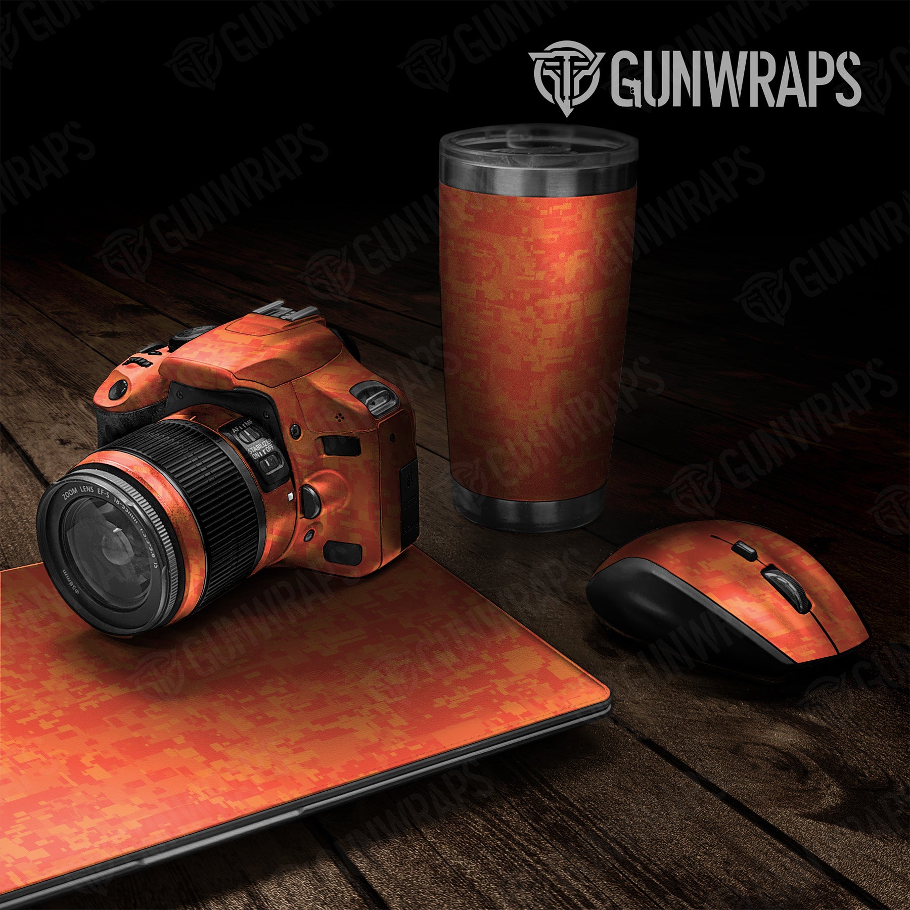 Digital Elite Orange Camo Universal Sheet 