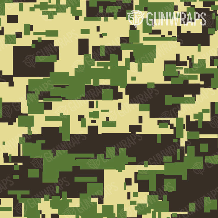 AR 15 Digital Jungle Camo Gun Skin Pattern