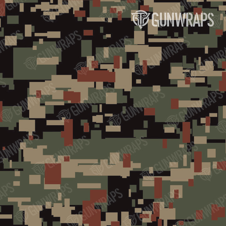 AR 15 Digital Militant Copper Camo Gun Skin Pattern