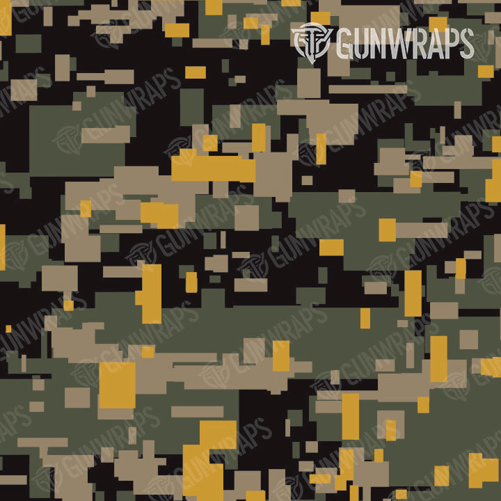 Knife Digital Militant Yellow Camo Gear Skin Pattern