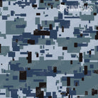 AR 15 Digital Navy Camo Gun Skin Pattern